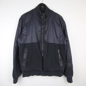 Armani Exchange Men's Contrast Bomber Zipper Jacket Black Size XL